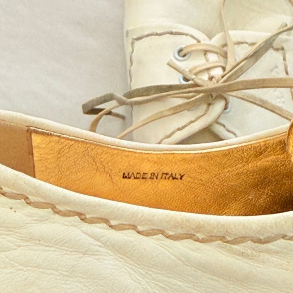 Prada 2024 Leather Platform Espadrilles EU 37.5 US 7.5 Off-White‎ - Picture 9 of 10